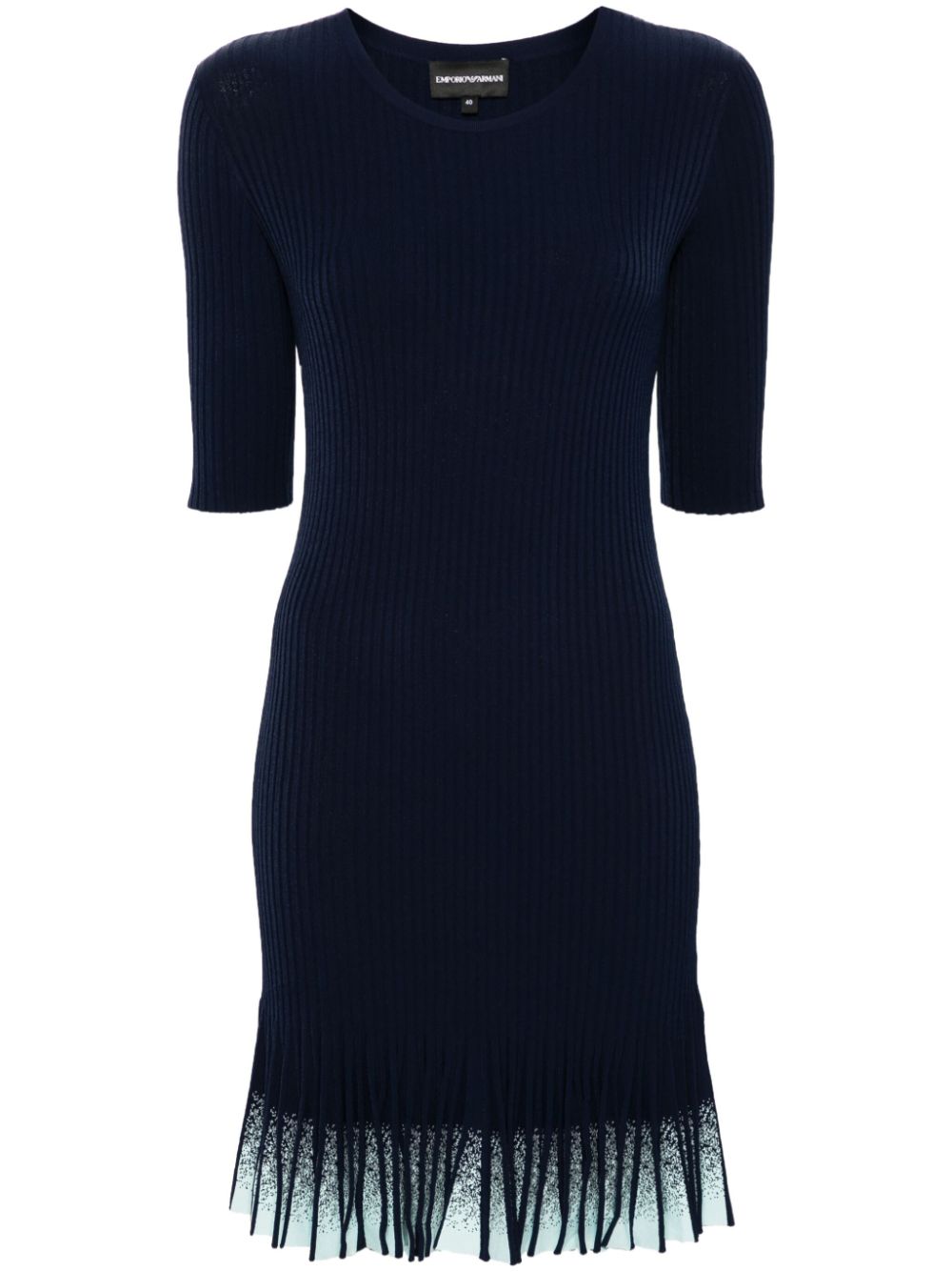 Emporio Armani pleated minidress - Blue