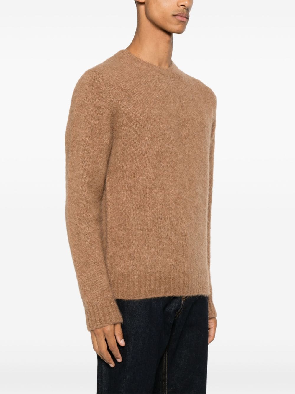 Shop Herno Logo-plaque Sweater In Brown