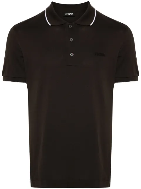 Zegna playera tipo polo con logo bordado