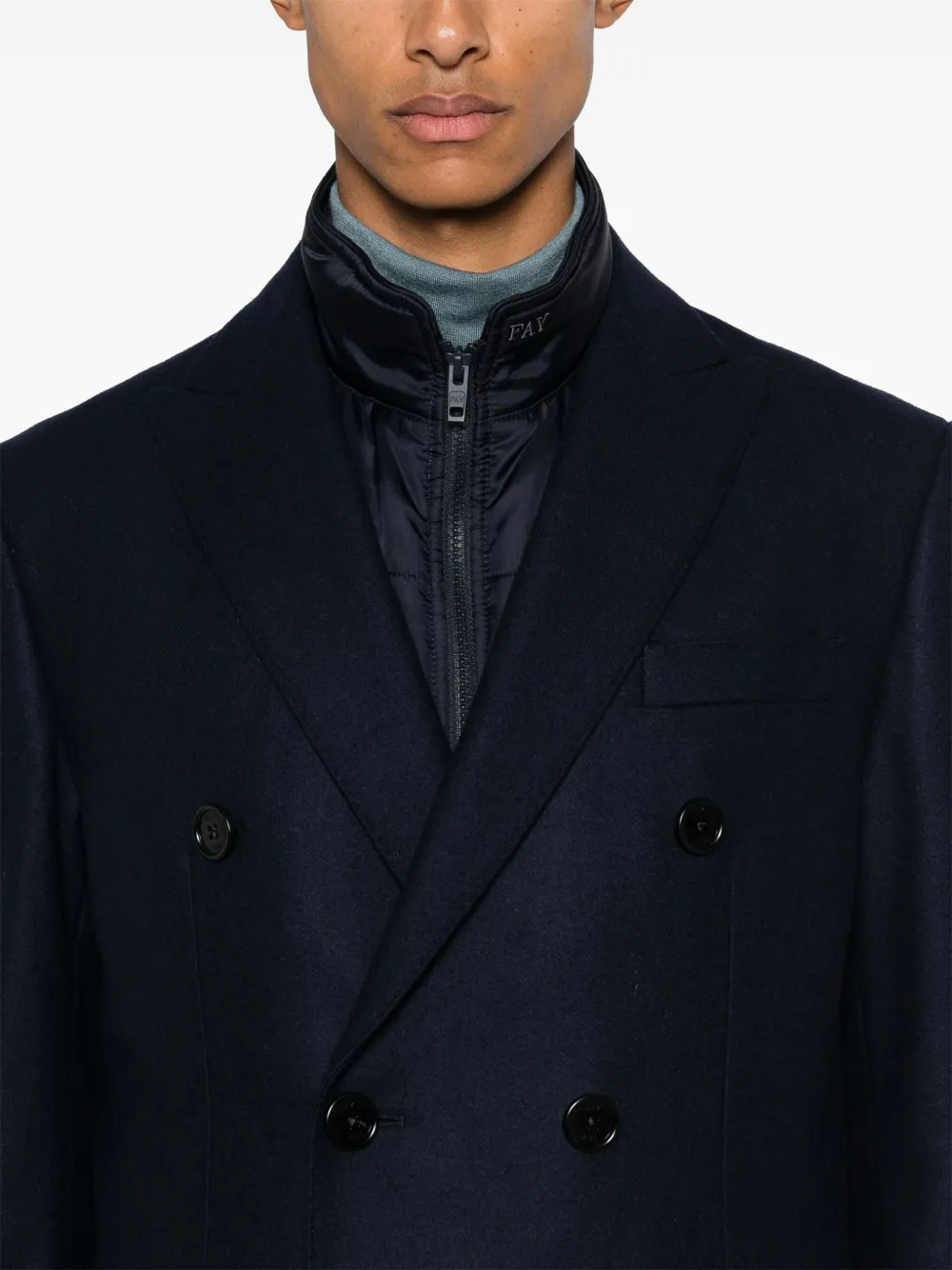 Fay Gelaagde jas Blauw
