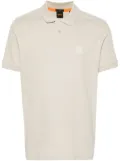 BOSS logo-patch polo shirt - Neutrals