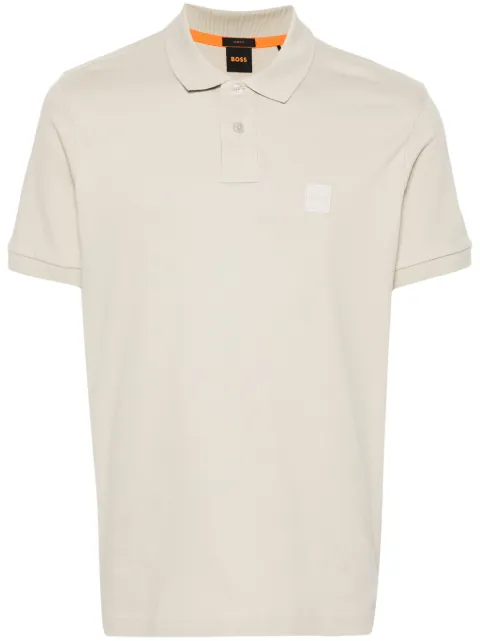 BOSS logo-patch polo shirt 