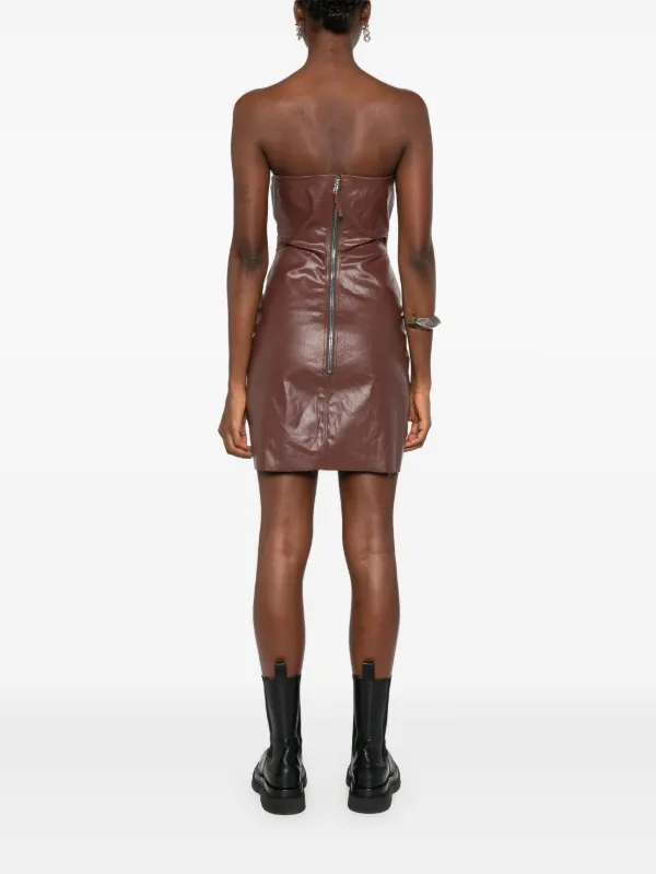 リックオウエンス Rick owens ショートスリーブ ミニドレス ワンピース Rick Owens Prong ミニドレス | ブラウン | FARFETCH JP