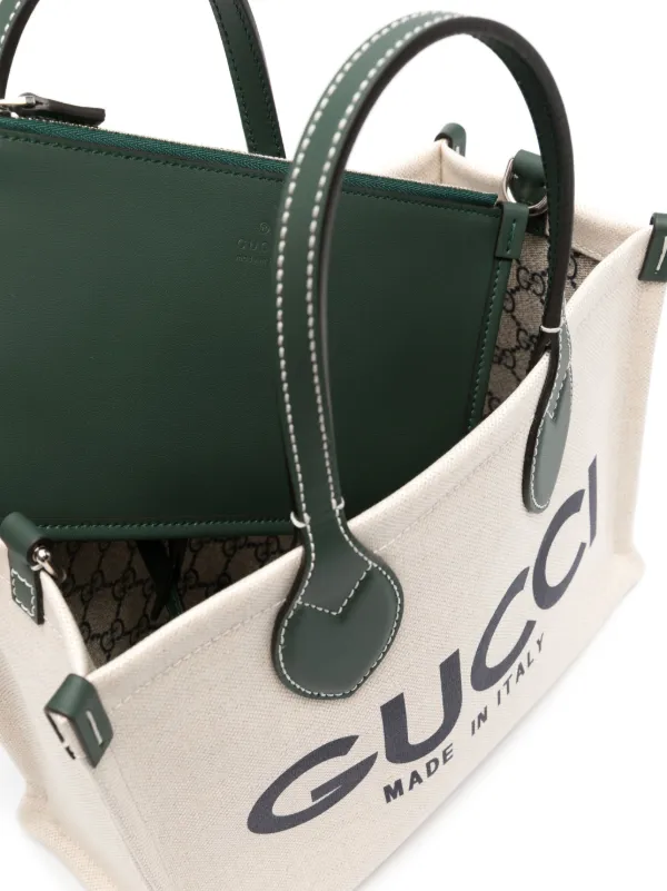 Gucci Small logo-print Tote Bag | Neutrals | FARFETCH