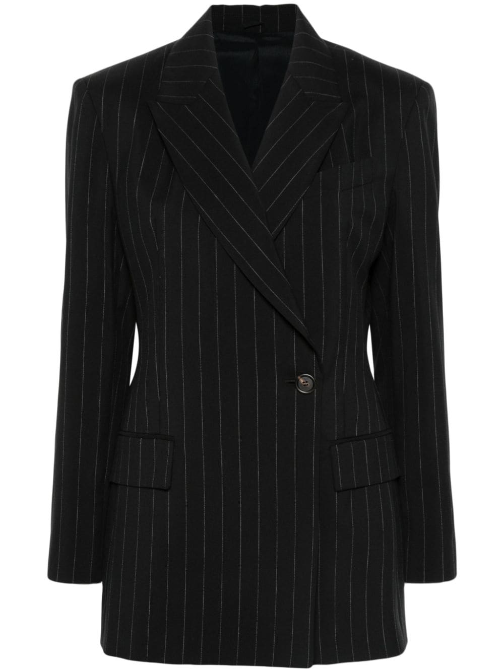 Brunello Cucinelli Blazer met krijtstreep Zwart