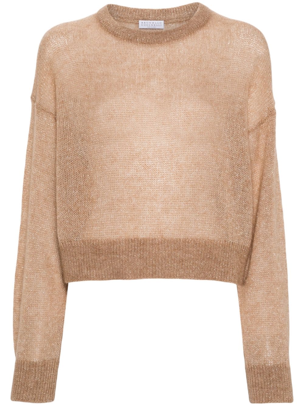 Shop Brunello Cucinelli Metallic-threading Sweater In Neutrals