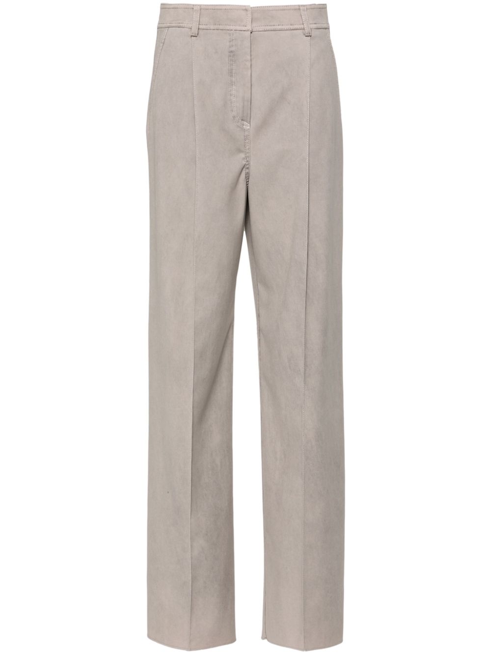 Shop Aviu Straight Trousers In Neutrals