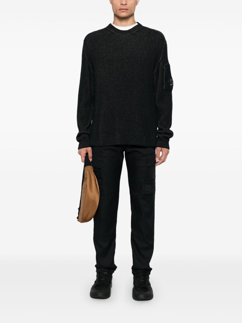 C.P. Company ribbed sweater - Zwart