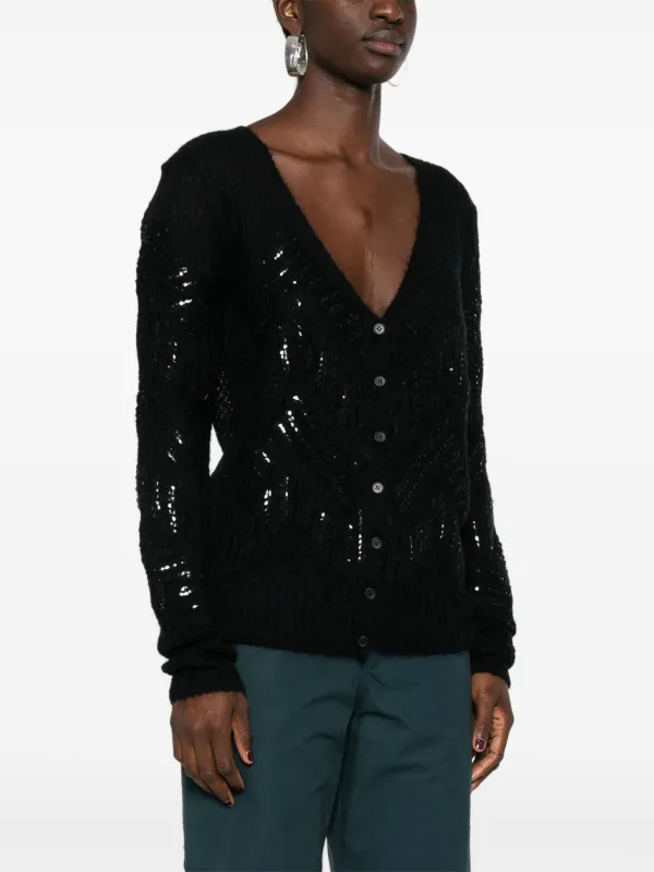 Aviu sequin embellished Cardigan Black FARFETCH AE