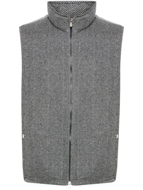 Brunello Cucinelli chevron padded gilet Men