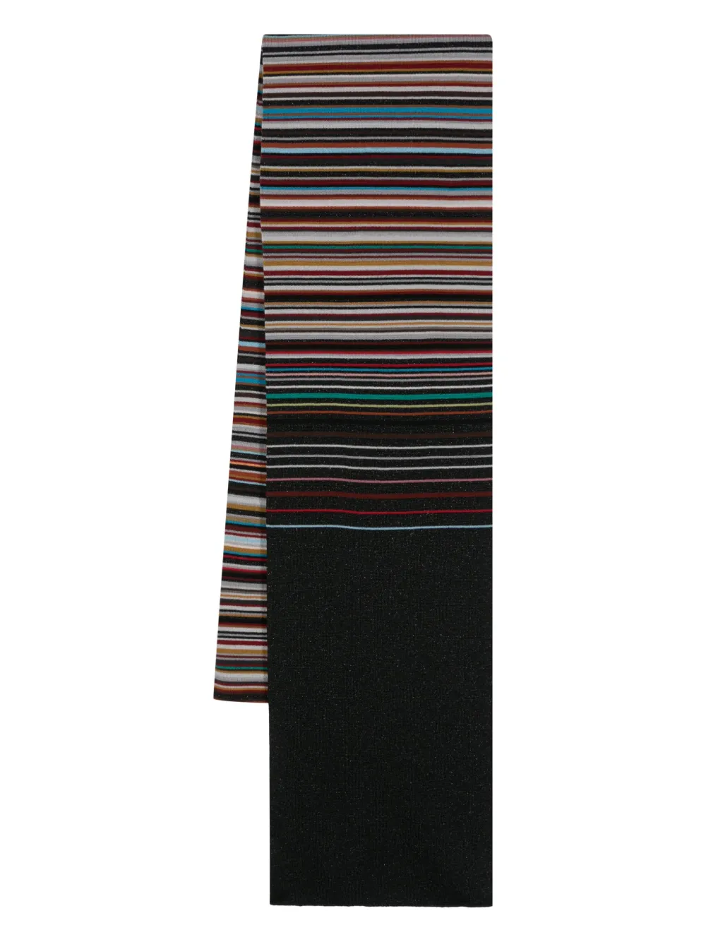 Paul Smith Signature Stripe Scarf In Black