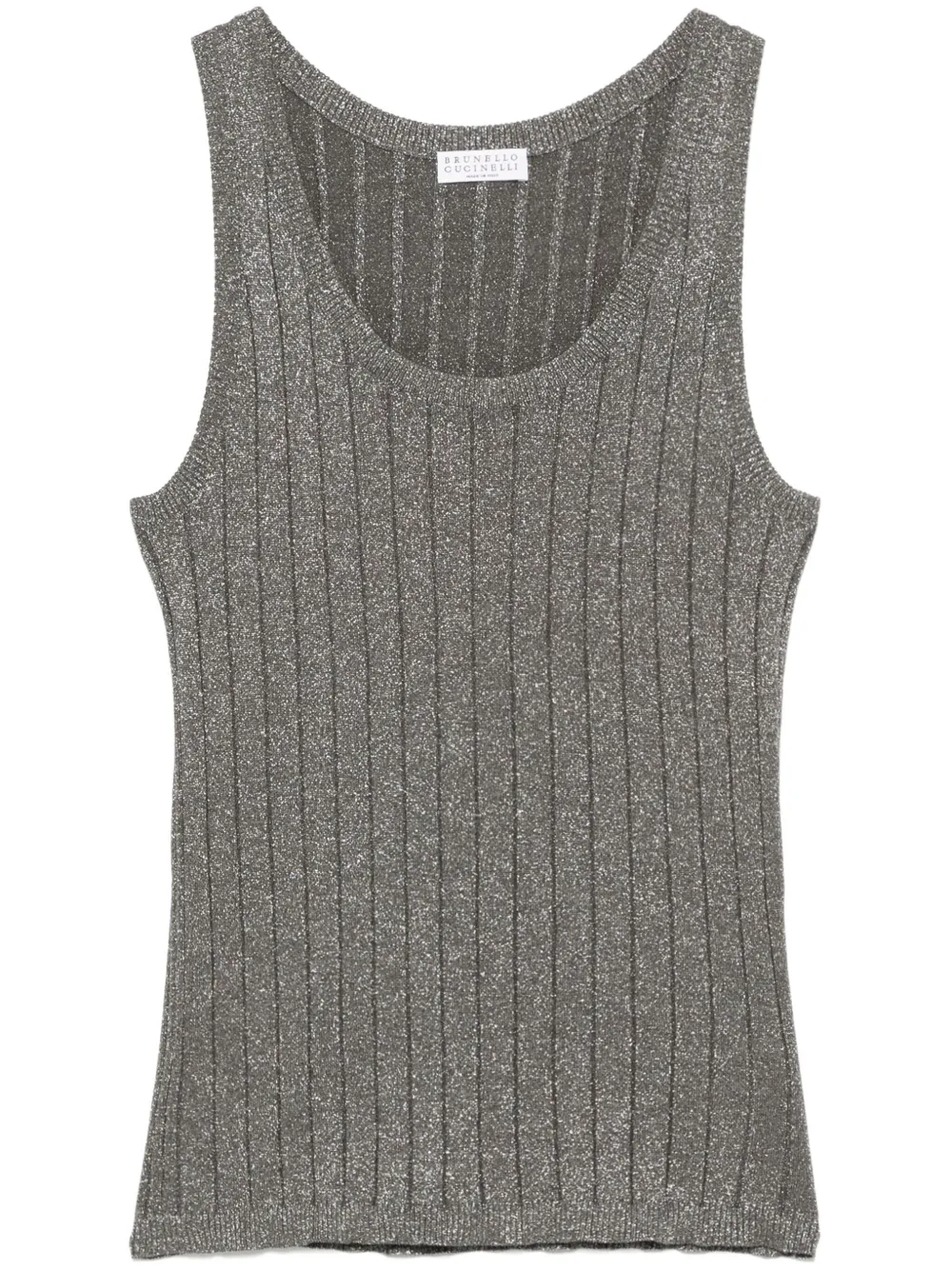 Brunello Cucinelli Lamé tanktop Grijs