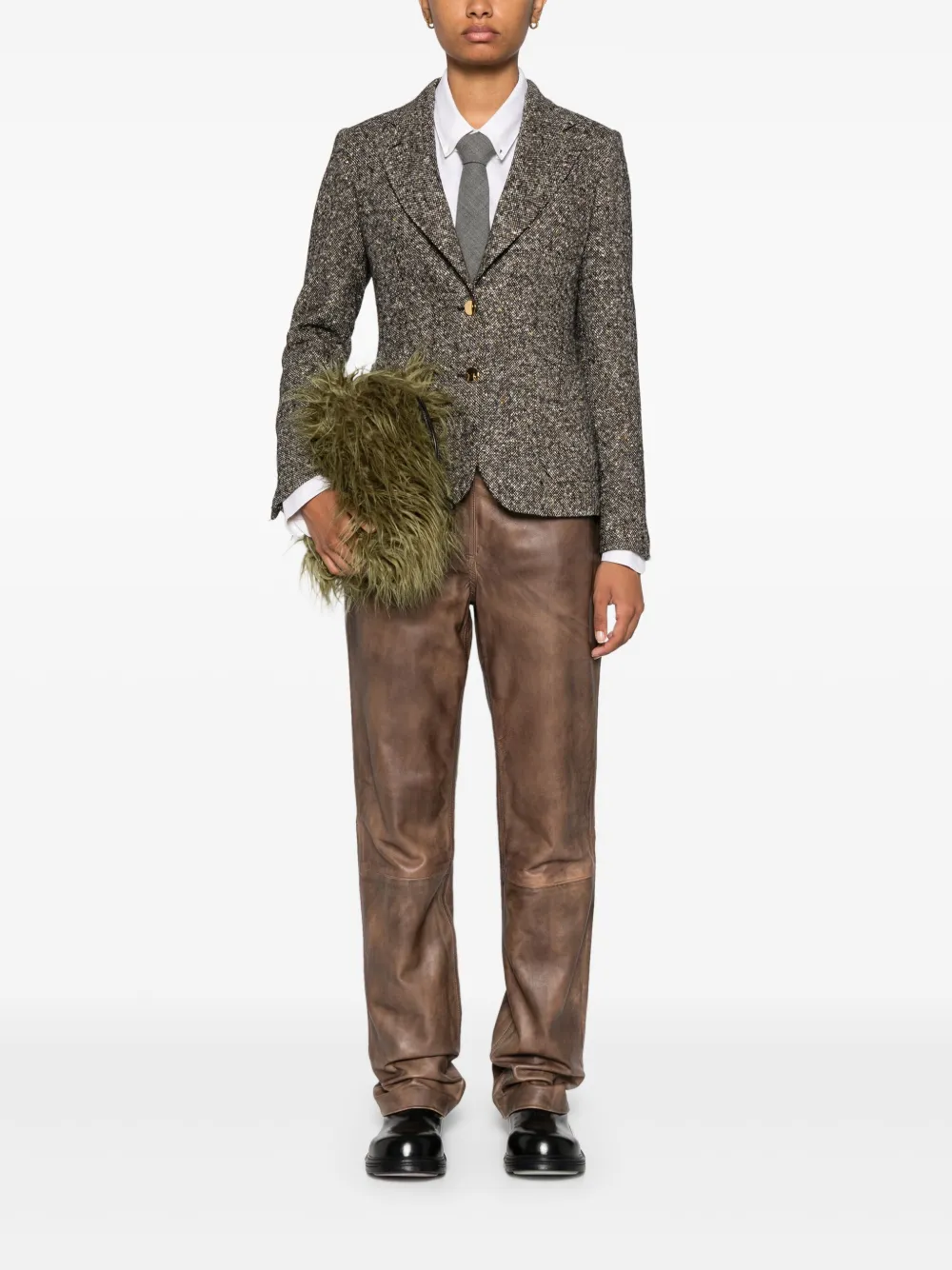 Tagliatore tweed blazer - Beige