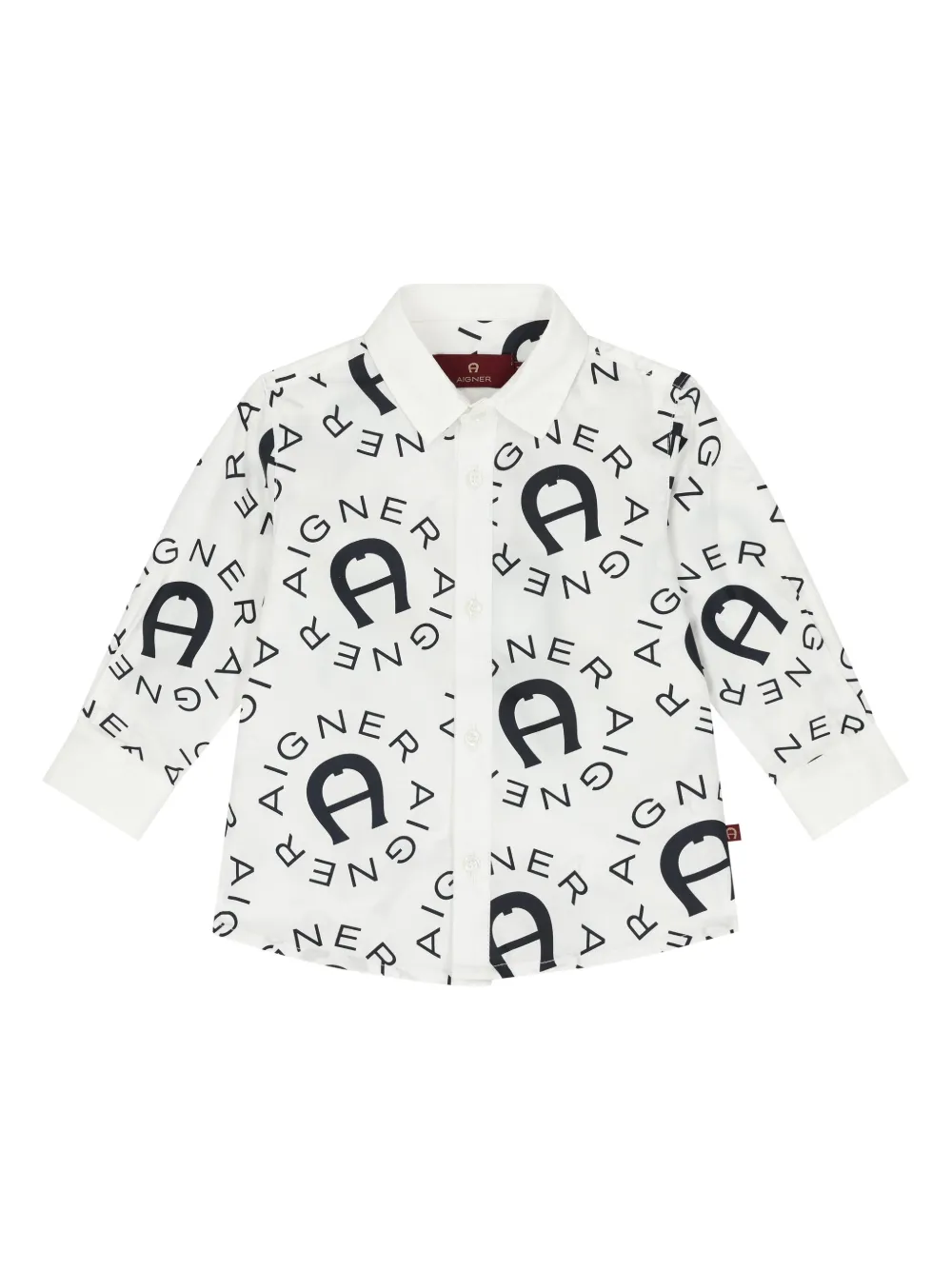 Aigner Kids Shirt met logoprint Wit