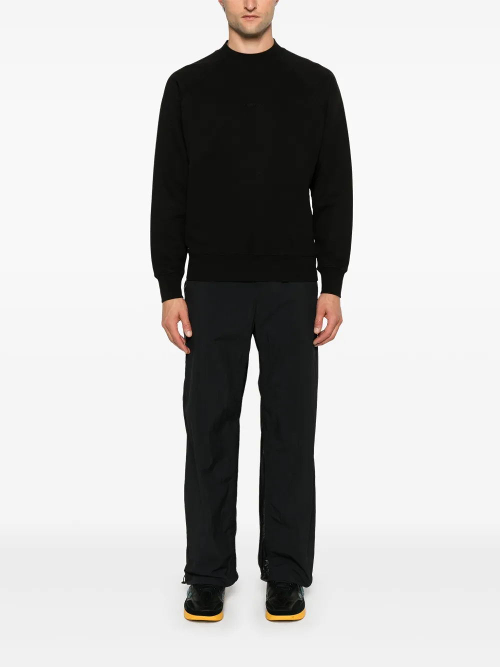 C.P. Company Sweater met geborduurd logo - Zwart
