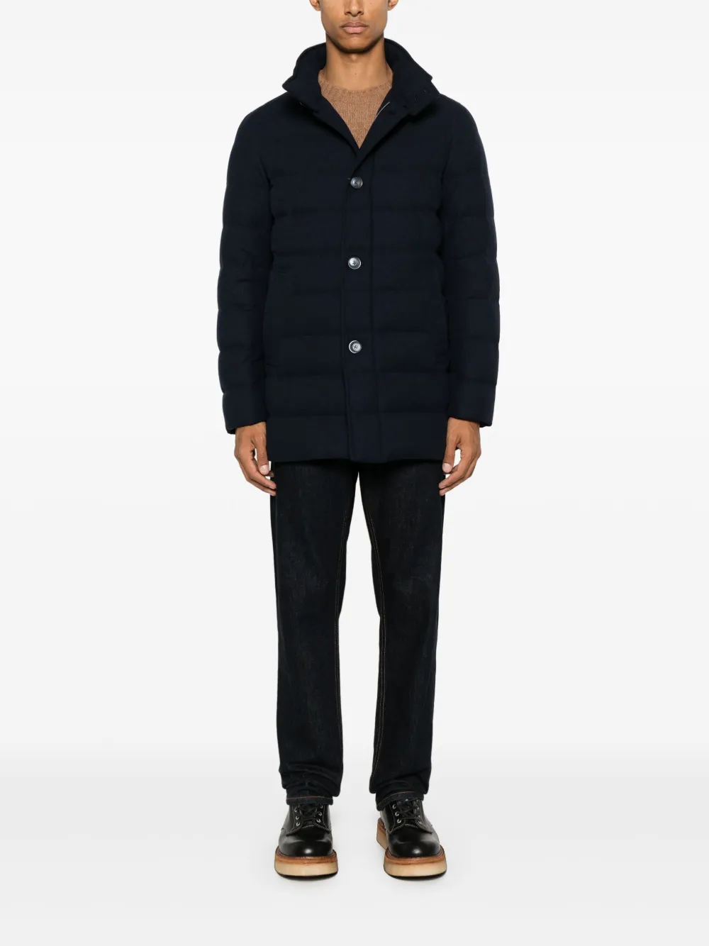 Herno Donsjack met logoplakkaat - Blauw