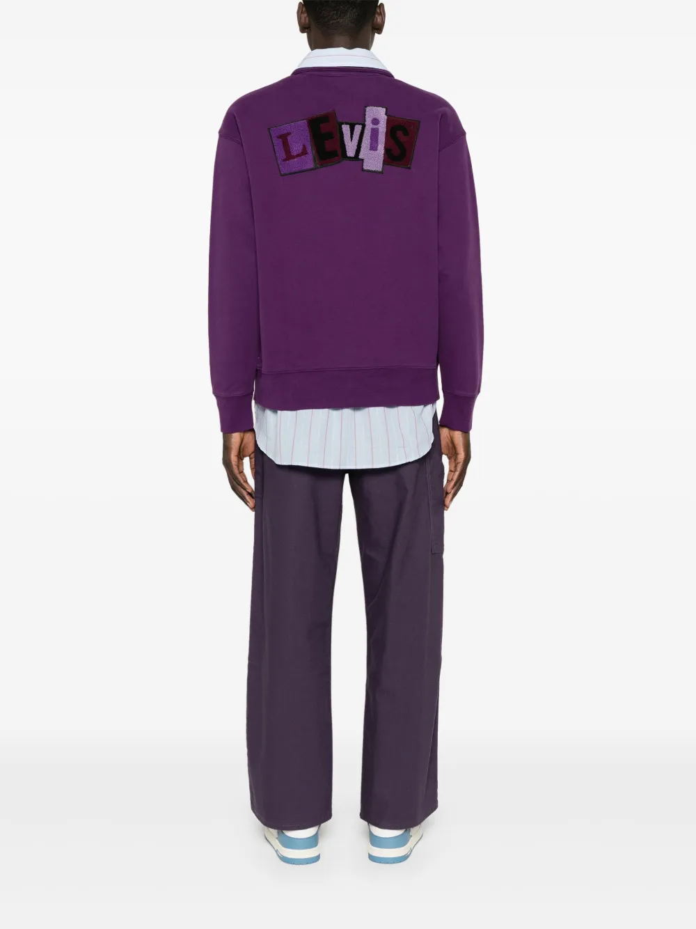 Levi's Sweater met geborduurd logo - Paars