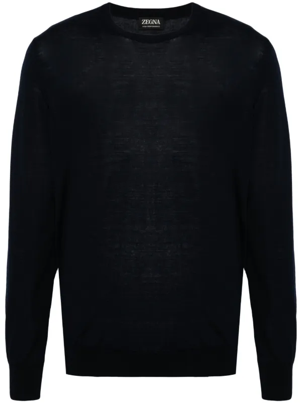 Zegna ウール セーター | ブルー | FARFETCH JP