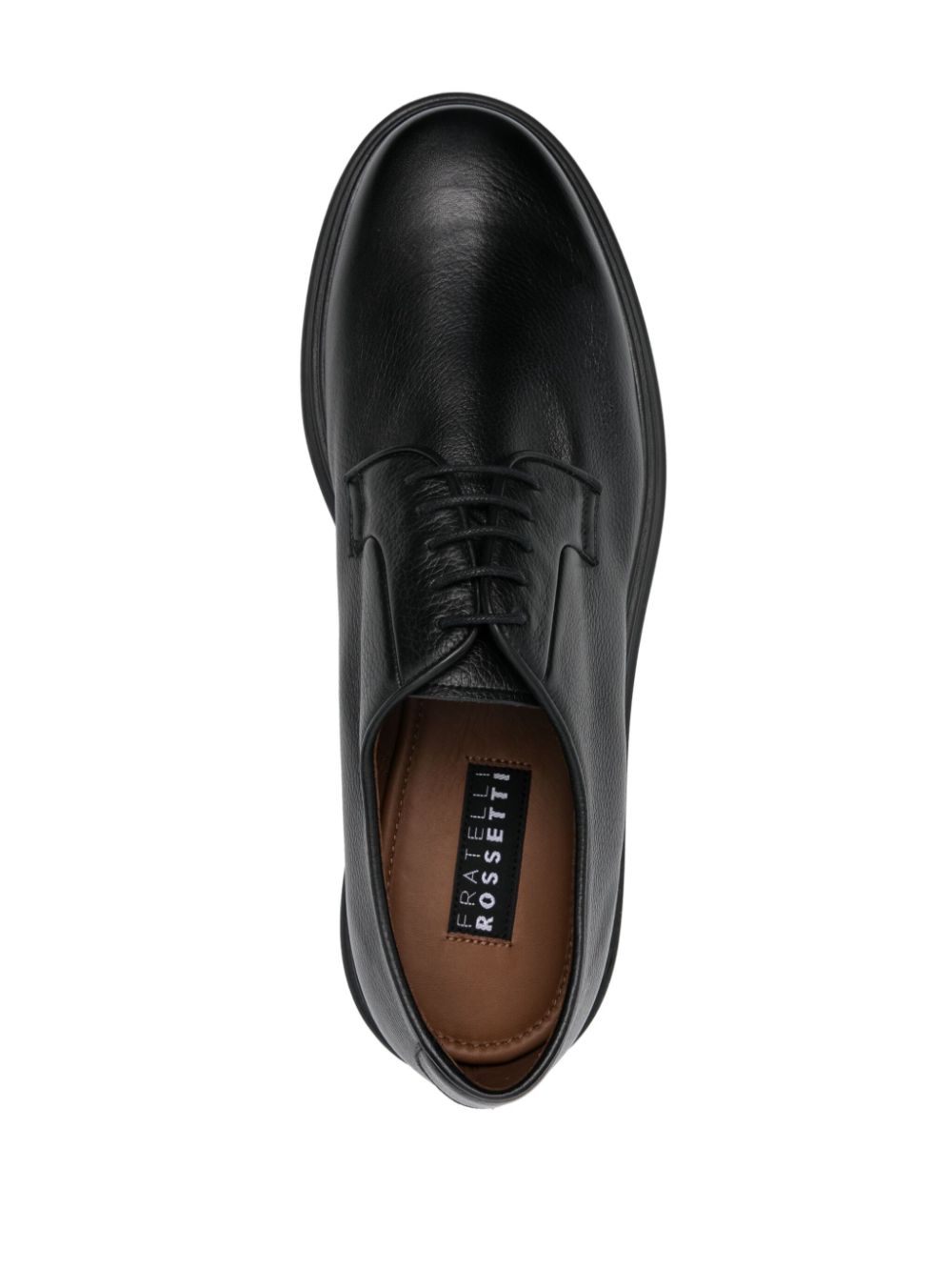 Shop Fratelli Rossetti Leather Derby Shoes In Black