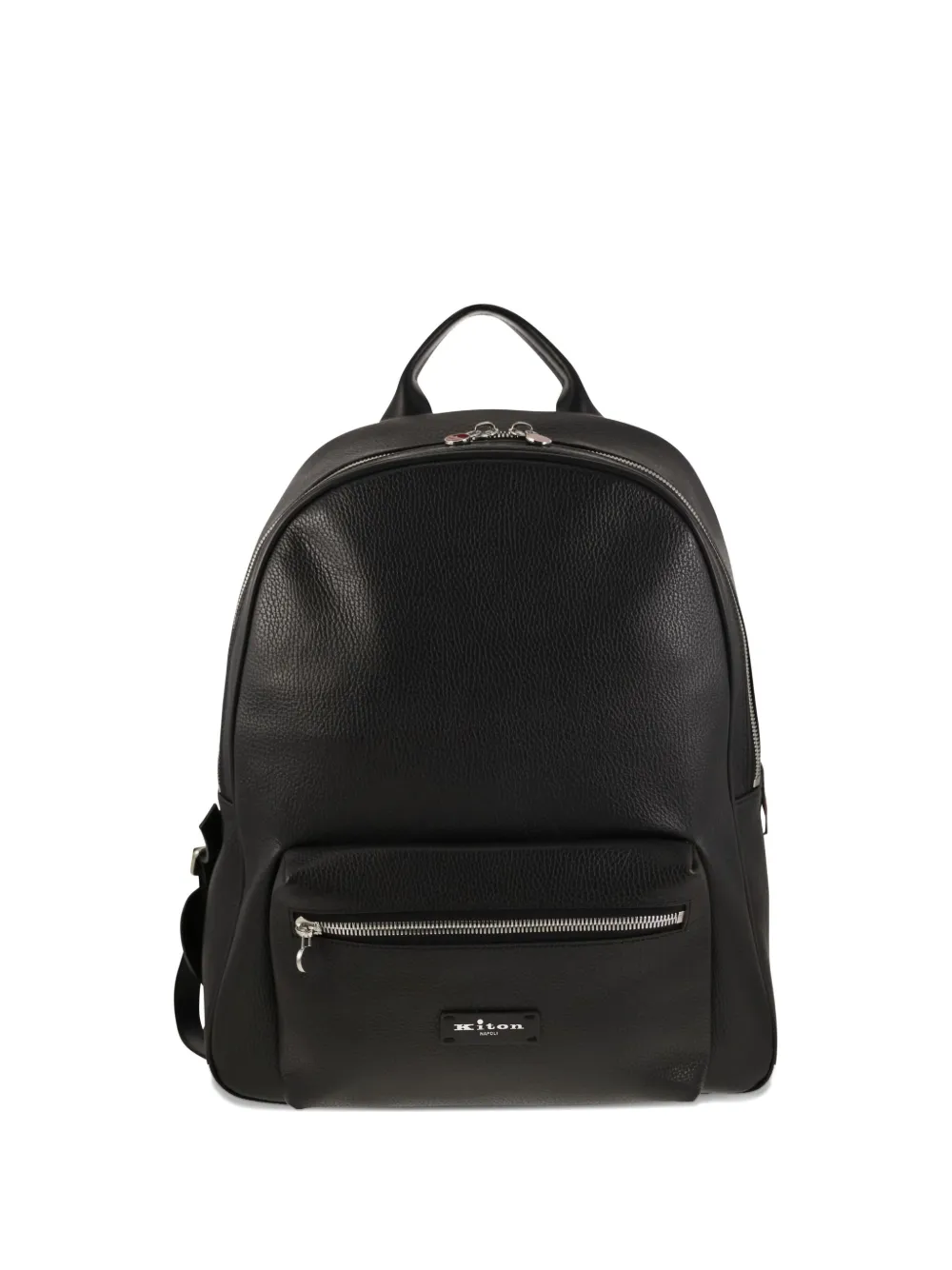 Kiton leather top-handle backpack - Nero