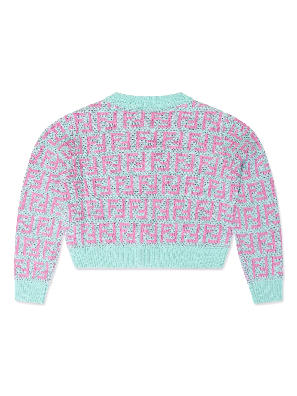 Fendi Kids Vest van katoen-kasjmier met FF-logo Roze