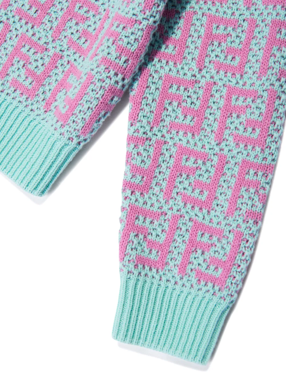 Fendi Kids Vest van katoen-kasjmier met FF-logo Roze