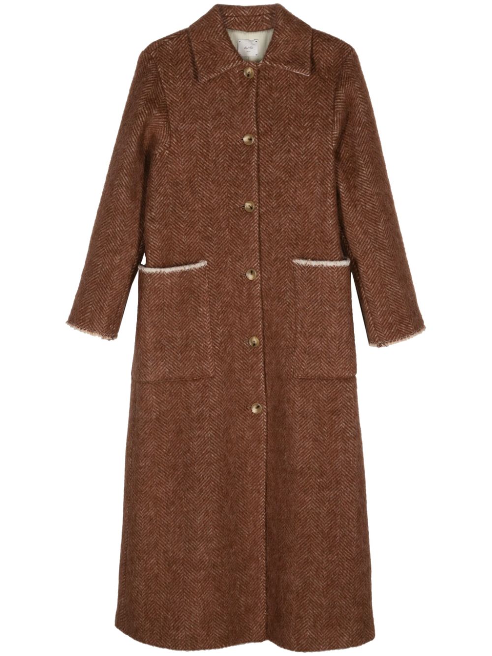 Alysi herringbone coat - Brown