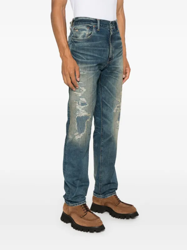 Ralph Lauren RRL ダメージ ジーンズ | ブルー | FARFETCH JP