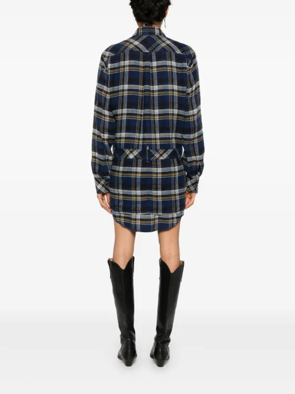 DSQUARED2 plaid-check Mini Dress | Blue | FARFETCH
