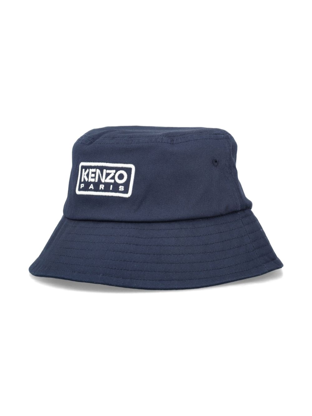 Kenzo Kids logo-embroidered bucket hat - Blauw