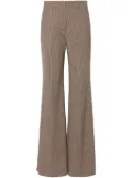 Sportmax checked flared trousers - Brown