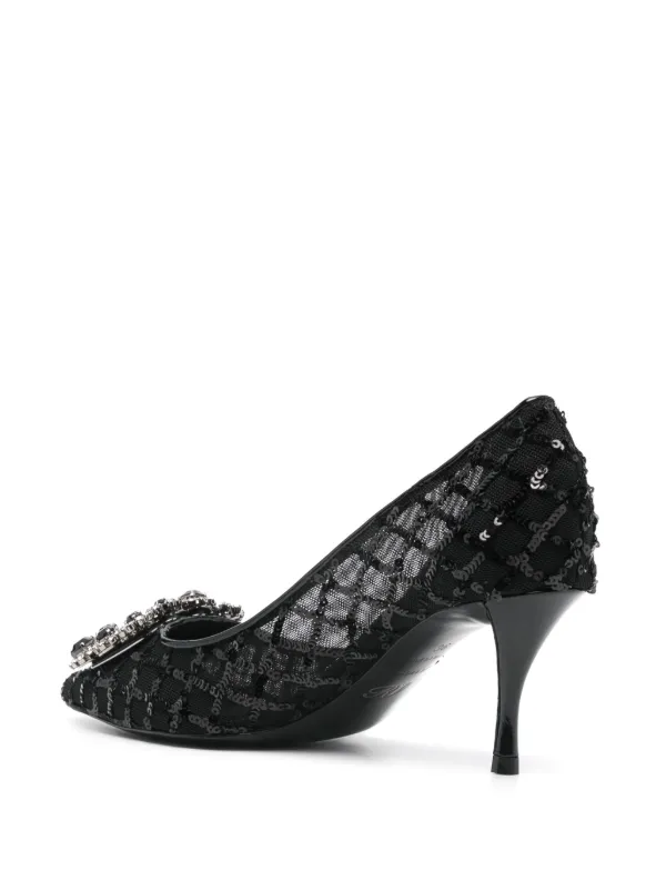 シューズ・サンダルその他 ROGER VIVIER Woman Pumps Black RVW41421660TRJ B999 Roger Vivier 65mm Efflorescence Pumps | Black | FARFETCH