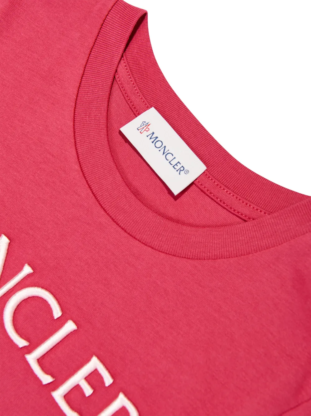 Moncler Enfant T-shirt met logoprint Rood