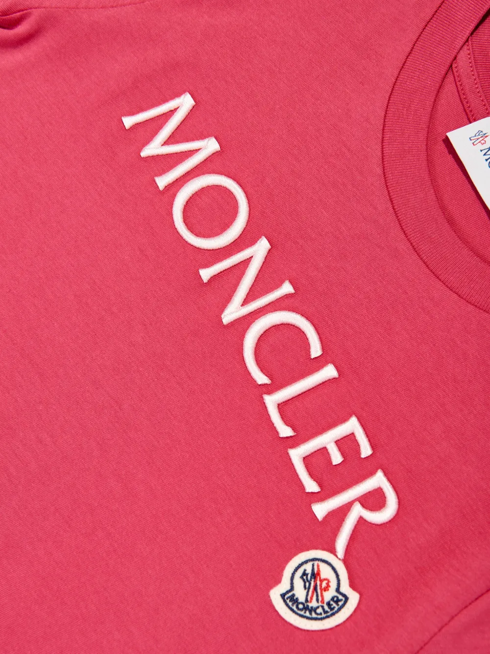 Moncler Enfant T-shirt met logoprint Rood