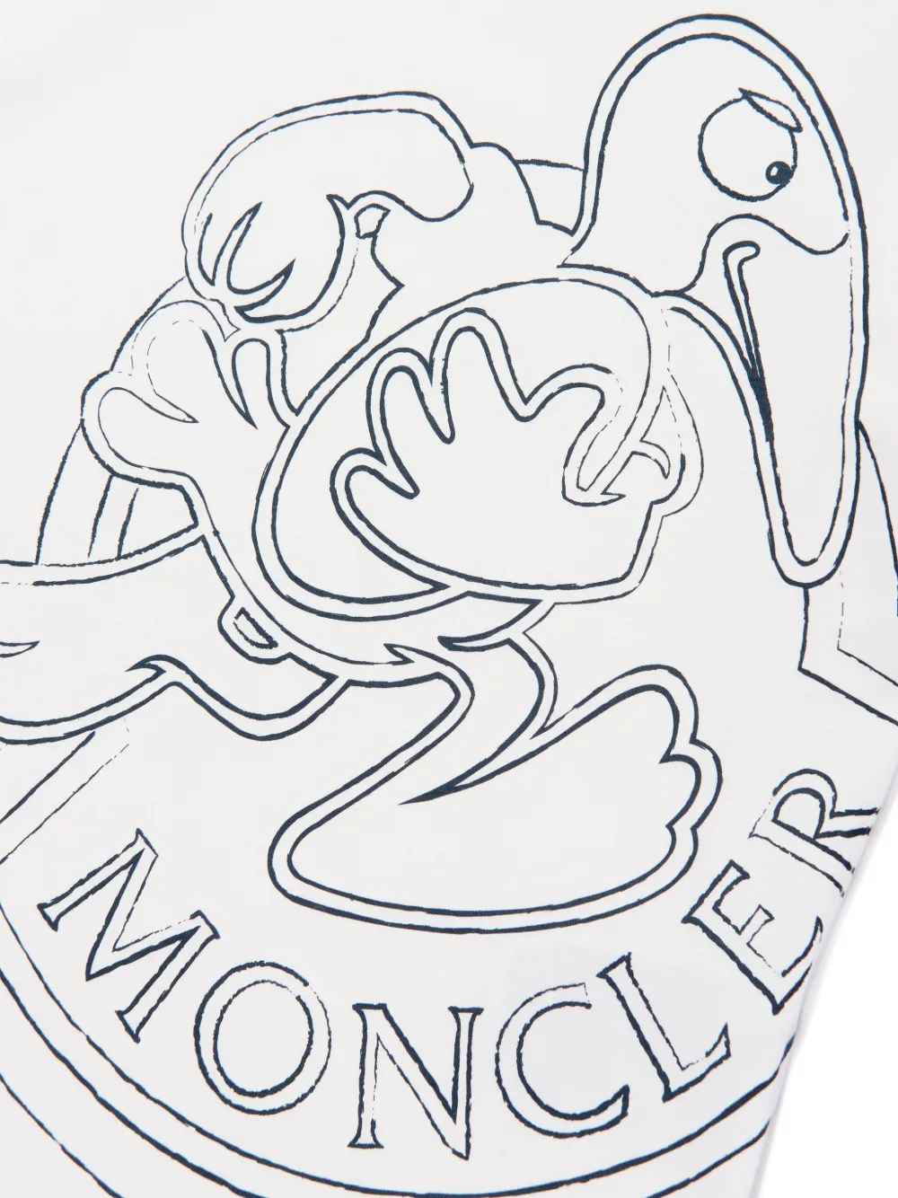 Moncler Enfant T-shirt met grafische print Wit