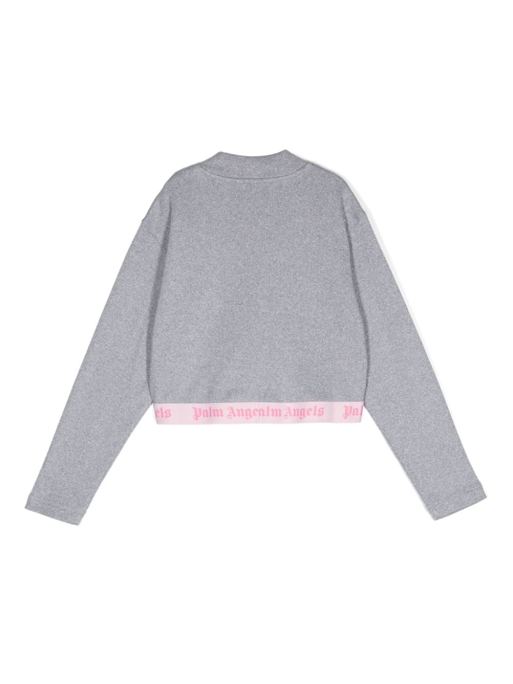 Palm Angels Kids logo-hem sweater - ARGENTO GREY