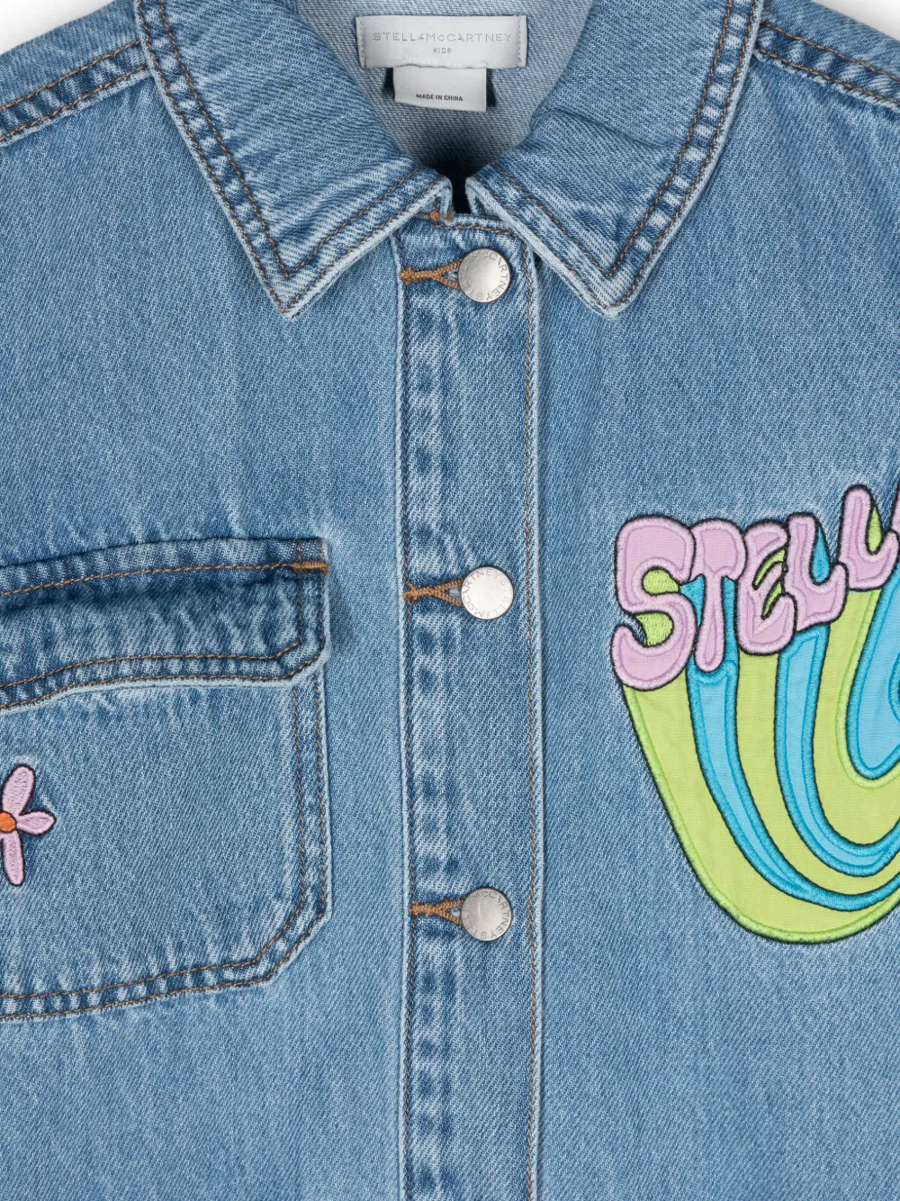 Stella McCartney Kids Stella Graphic spijkerjack Blauw