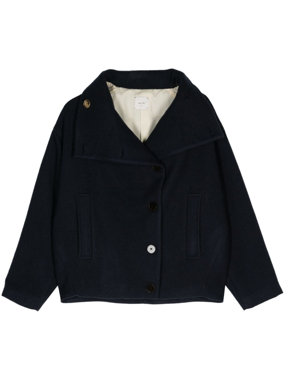 Shop Alysi Virgin-wool Coat In Blue