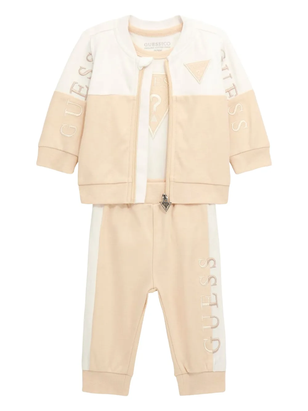 guess kids Trainingspak met geborduurd logo Beige