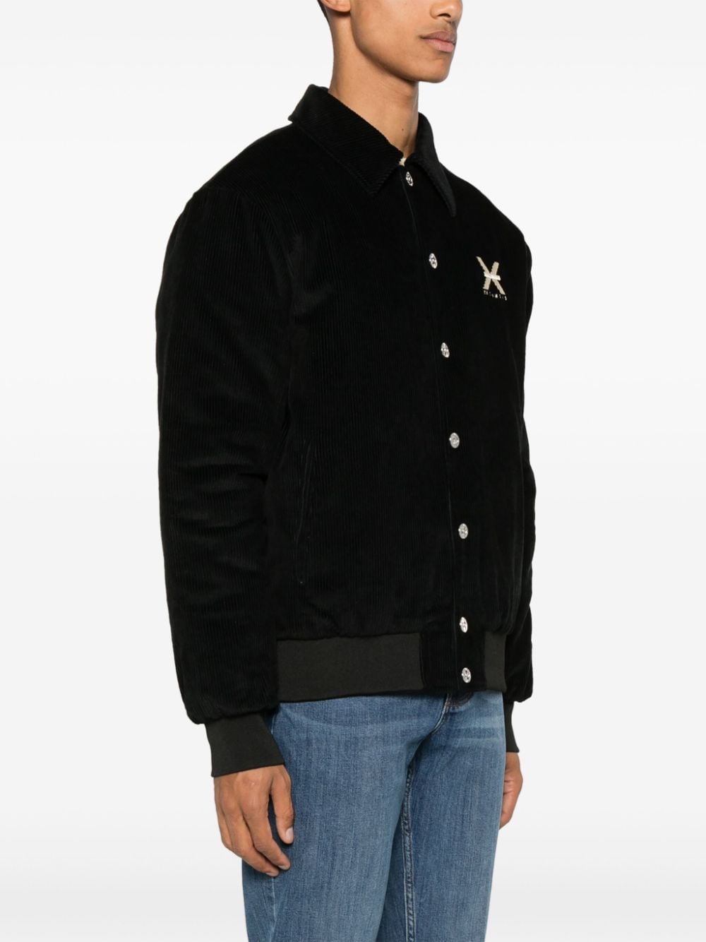 Shop John Richmond Button-down Bomber In Schwarz