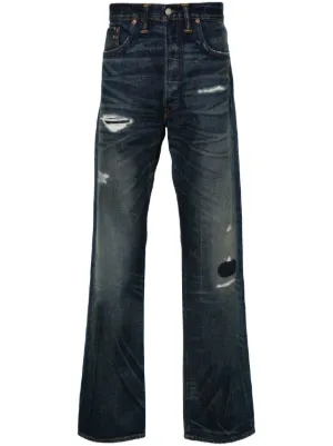 Ralph Lauren RRL ダメージ ジーンズ | ブルー | FARFETCH JP