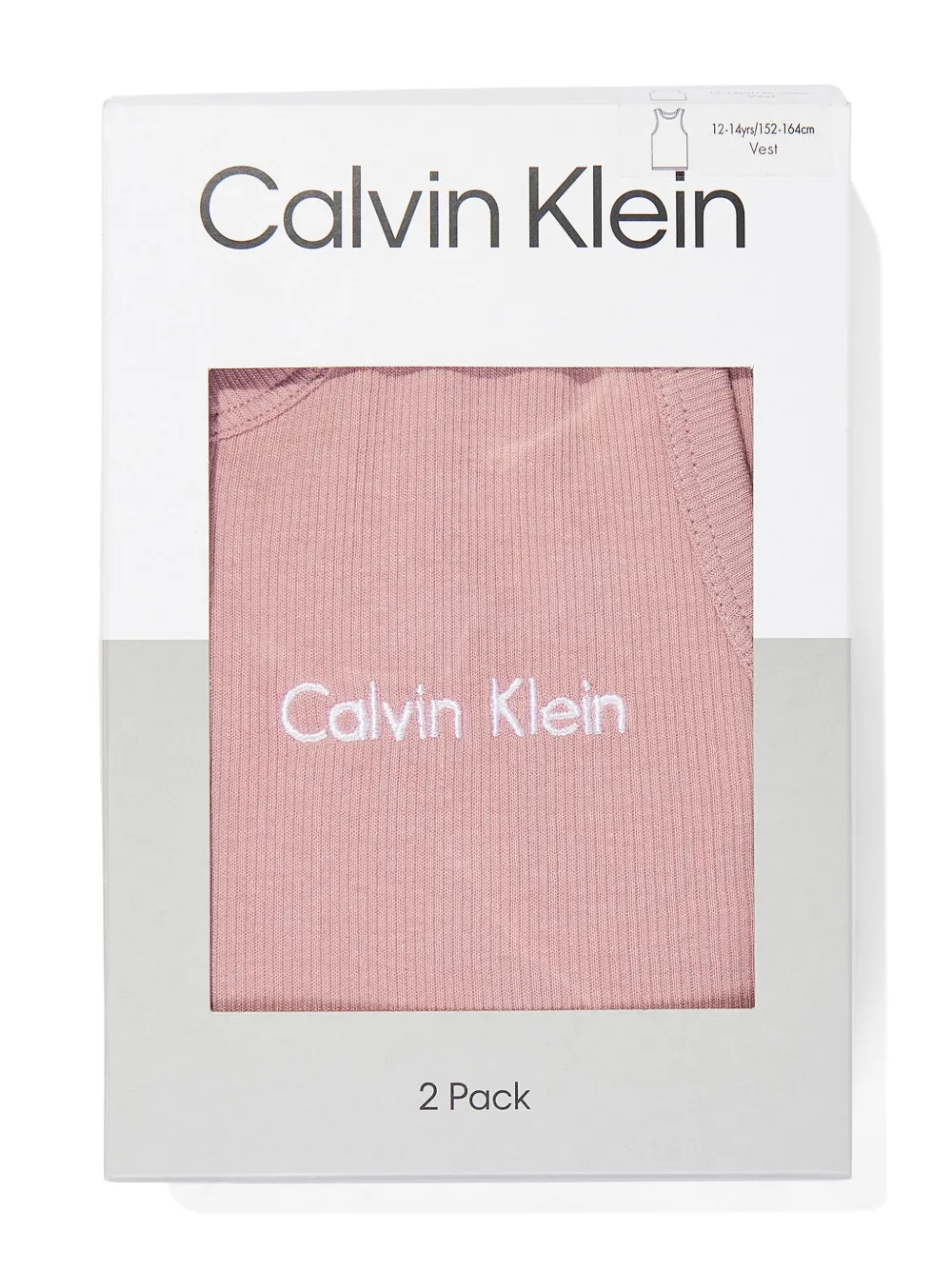 Calvin Klein Kids Twee geribbelde spencers met geborduurd logo Roze