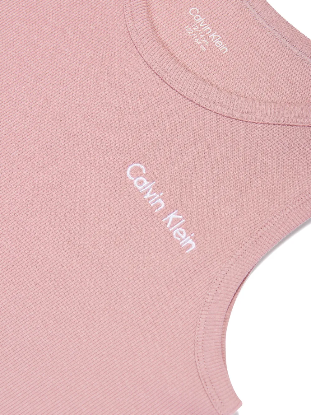Calvin Klein Kids Twee geribbelde spencers met geborduurd logo Roze