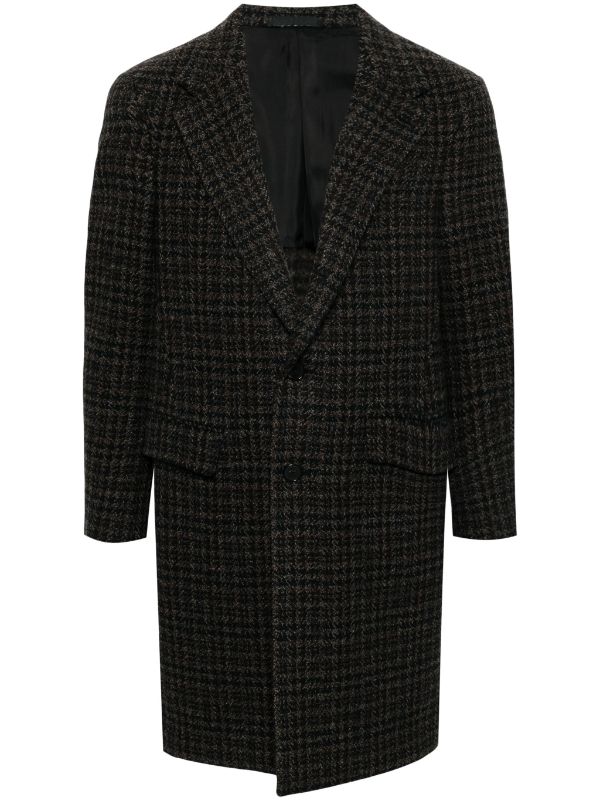 Caruso Houndstooth Coat | Brown | FARFETCH CY