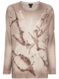 Avant Toi spray-paint effect sweater - Neutrals