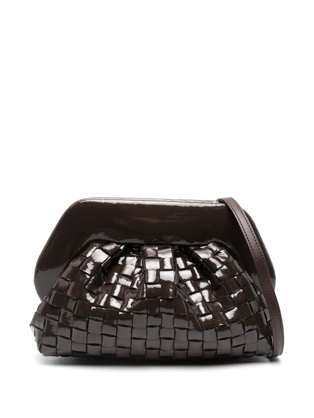 Themoirè Tia Naplak clutch bag - Marrone