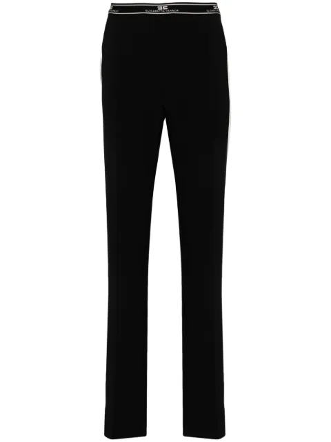 Elisabetta Franchi side-band crepe straight trousers 