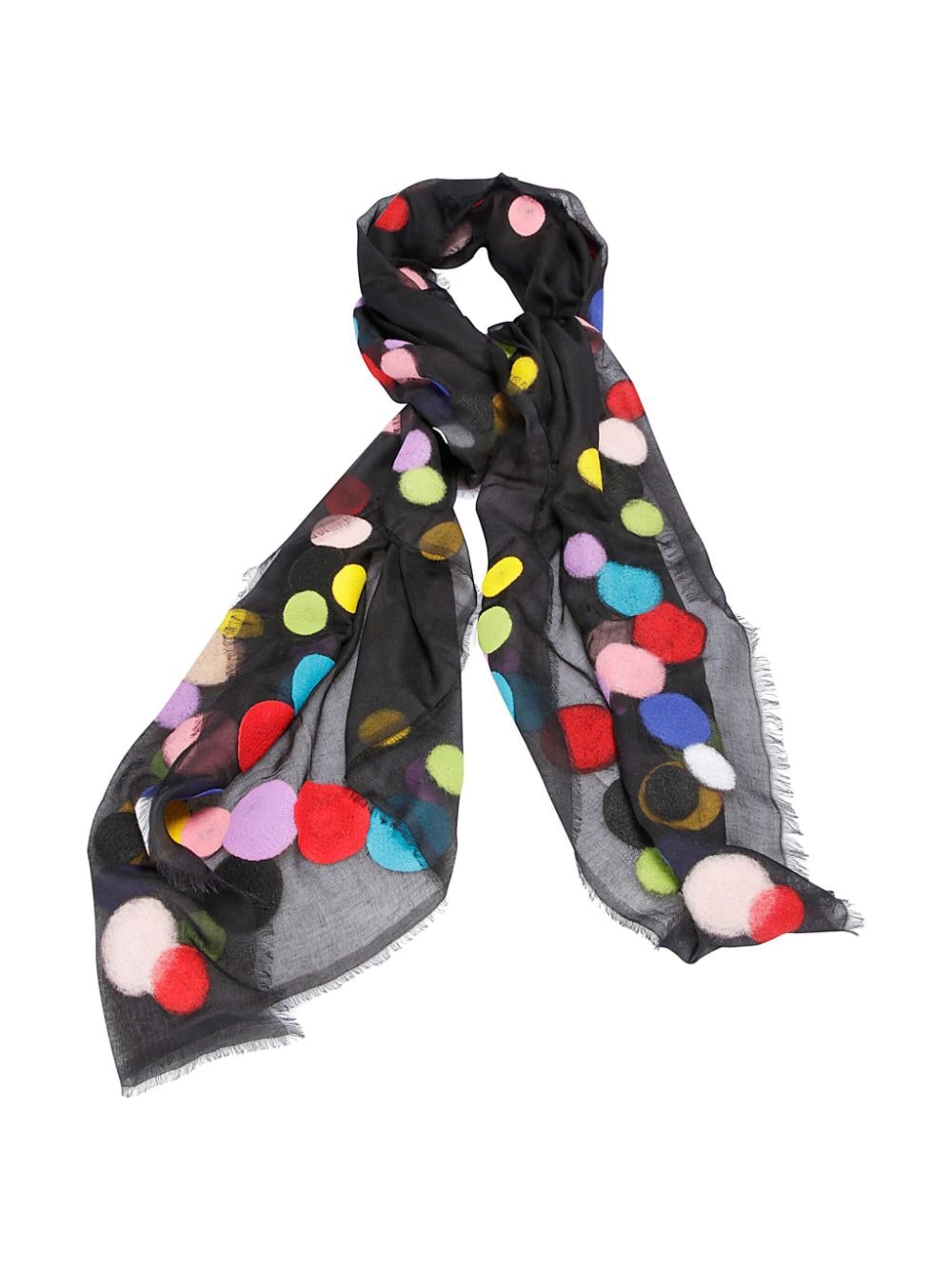 Faliero Sarti circle-print scarf - Zwart