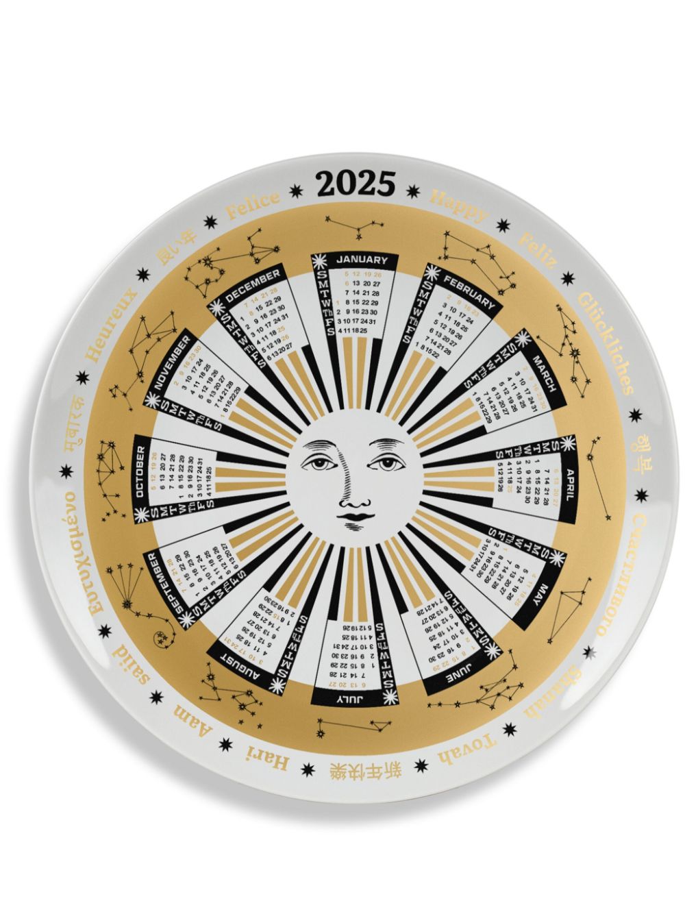 Fornasetti 2025 Calendar Plate In White ModeSens