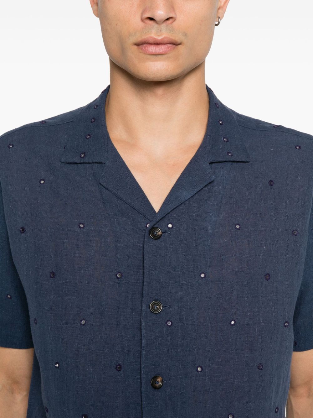 Shop Kartik Research Mirror-detailing Shirt In Blue